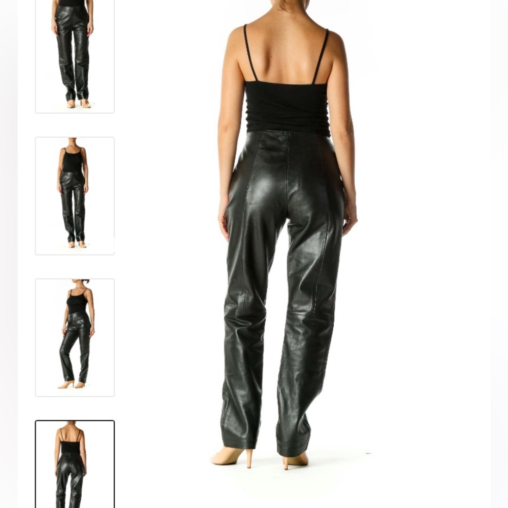 MUST GO 🥳NEW ITEM HUGO BUSCATTI  leather pants 🌸🌸 - Picture 5 of 12